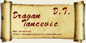 Dragan Tančević vizit kartica